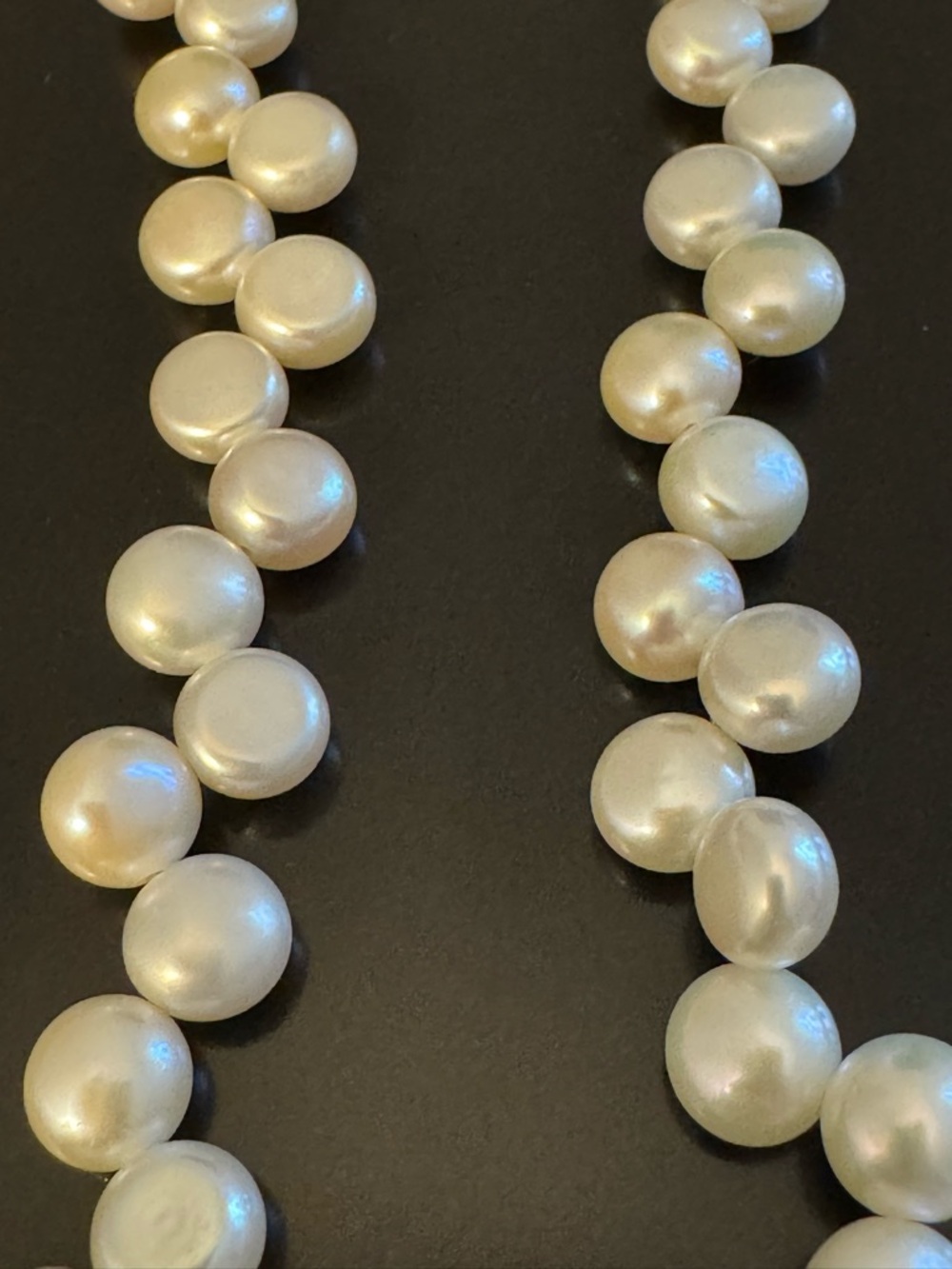 Genuine Freshwater Pearl Necklace 18” Sterling Silver Clasp - Picture 4 of 5